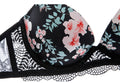 High-end Brand Sexy Print Bra set Lace Trim Floral Women Lingerie Set