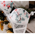 High-end Brand Sexy Print Bra set Lace Trim Floral Women Lingerie Set