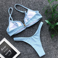 5 Color Ribbed Thong V Shape Bikini 2020