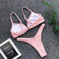 5 Color Ribbed Thong V Shape Bikini 2020
