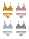 Sexy Embroidery Lace Underwear Sets High Quality Bra Set 3/4 Cup