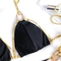 New Sexy Crystal Diamond Tassel Bikini Women Golden Bandeau