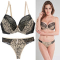 2 Piece Sexy Bra Underwear Set Women Lingerie Set Push Up Ultra-Thin DD E Cup