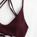 Lace-up Thong Bikini Criss-Cross Swimwear Women High Cut