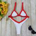 Sexy Biquini Patchwork Bathing Suit High WaistBikini