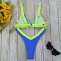 Sexy Biquini Patchwork Bathing Suit High WaistBikini