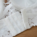 Hollow Brassiere Gather Sexy Bra Embroidery Lace Lingerie Set