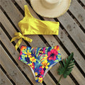 New One Shoulder Swimwear High Waist Suits
