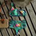 New One Shoulder Swimwear High Waist Suits