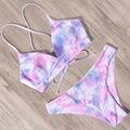 RUUHEE Tie Dye Bikini Push Up swimsuit Dinosaur Print