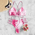 RUUHEE Tie Dye Bikini Push Up swimsuit Dinosaur Print