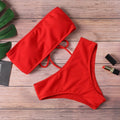New Bikini Women Swimwear High Waist Strapless