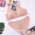 CINOON French Lace Front Closure Bra And Panties Set