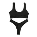 Mujer Bikini Set Sexy Pure Color Push-Up Padded