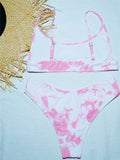 Separate Backless Tie-dye gradient Swimsuit Set