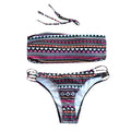 Bandeau Swimsuit Mini Thong Bikini Set