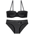 Intimates Lace Bow Lingerie Half Cup Underwear Set