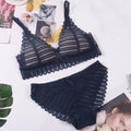 CINOON French Lace Front Closure Bra And Panties Set